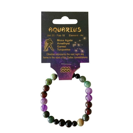 Aquarius | Crystal Healing Bracelet for Zodiac Energy