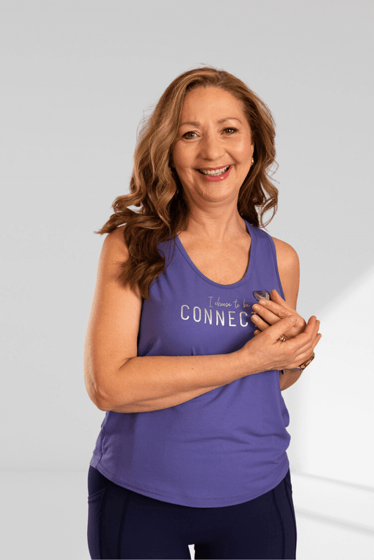 Connected | Purple sleeveless activewear top for women