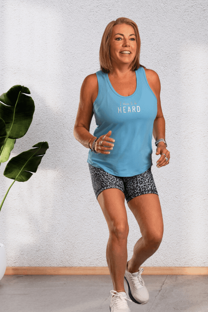 Heard | Pale blue sleeveless activewear top for women