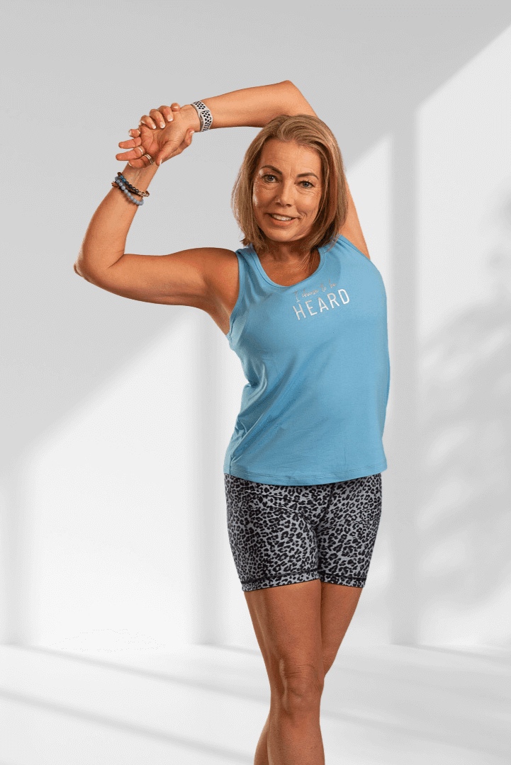 Heard | Pale blue sleeveless activewear top for women