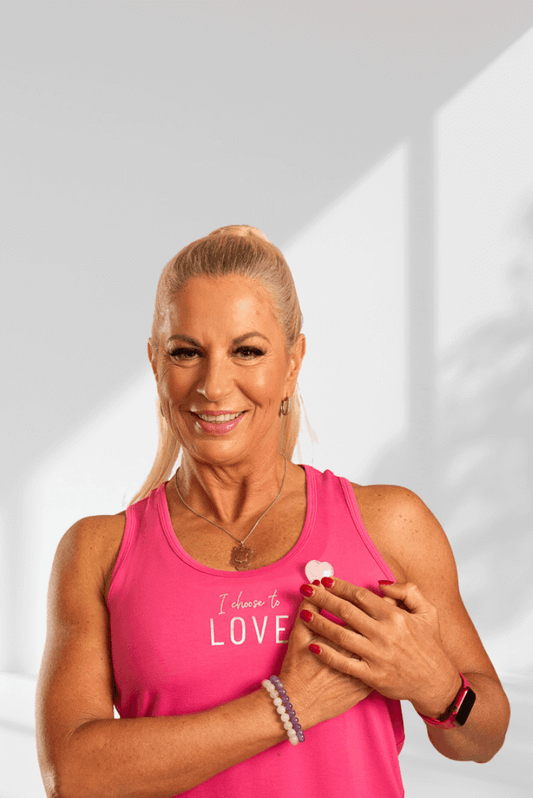 Love | Pink sleeveless activewear top