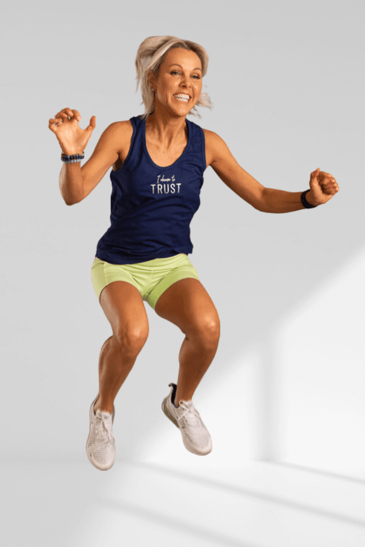 Trust | Dark blue sleeveless racerback activewear top