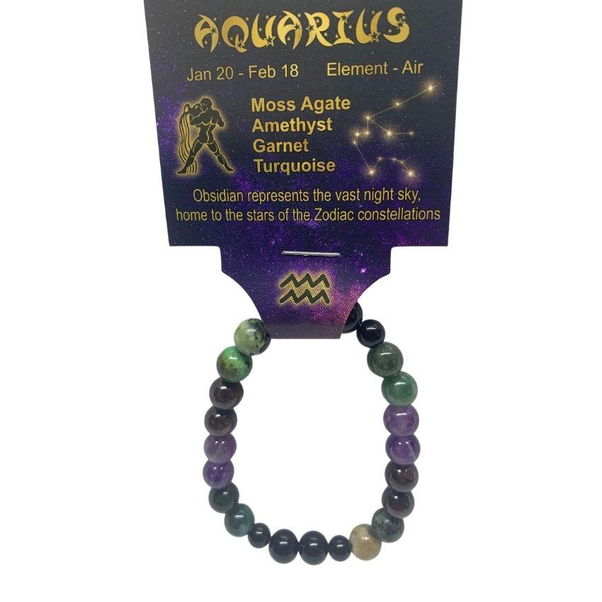Aquarius | Crystal Healing Bracelet for Zodiac Energy