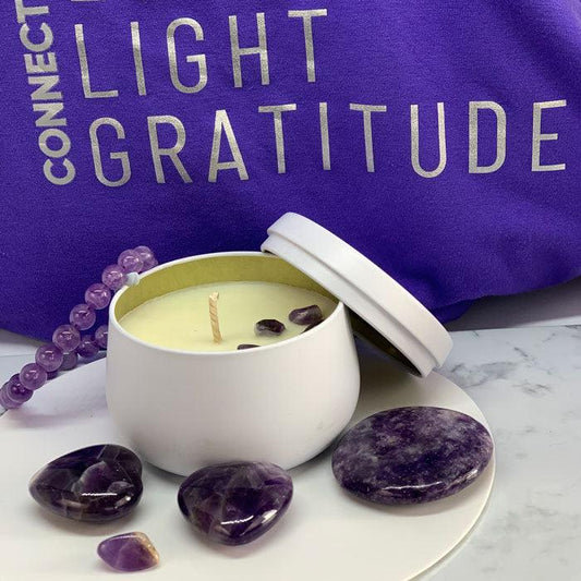 CONNECT | Crown Chakra Florals & Honey Candle