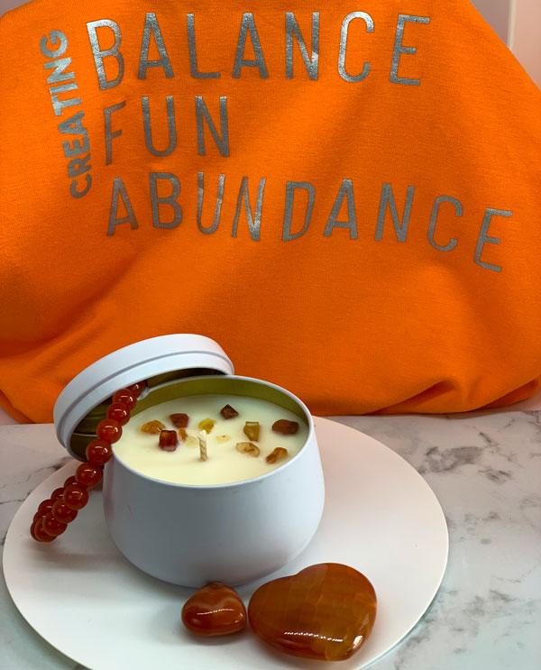 Creating | Orange long sleeve activewear top for women