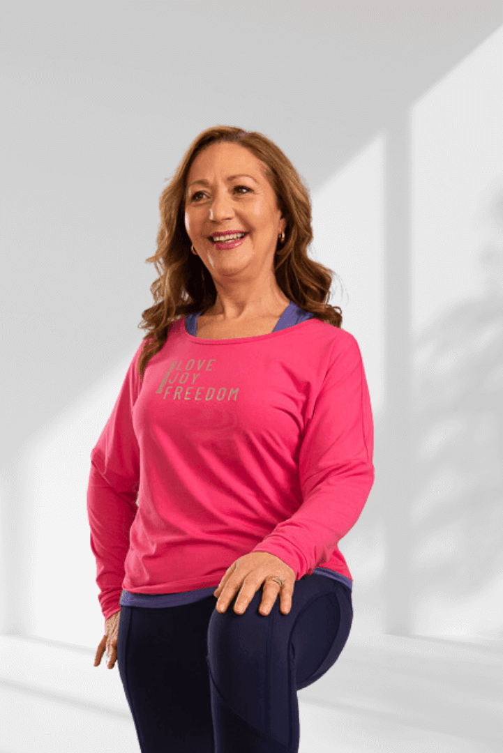 Embracing | Pink long sleeve activewear top for women