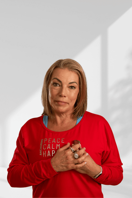 Anchoring | Red long sleeve activewear top for women
