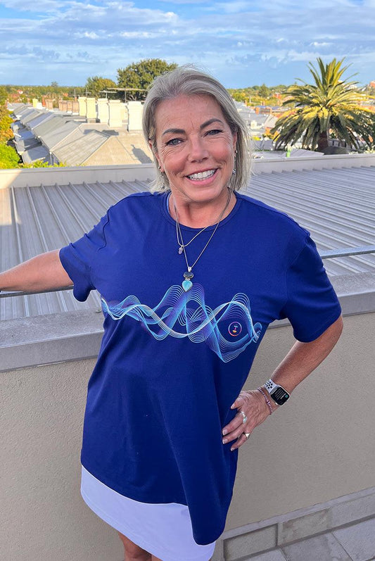 Dark blue 852 Hz Frequency Activewear T-Shirt