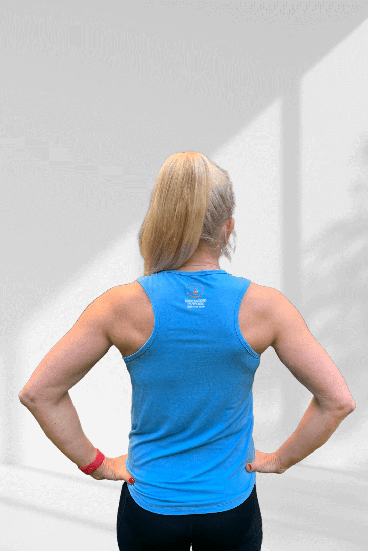 Heard | Pale blue sleeveless activewear top for women
