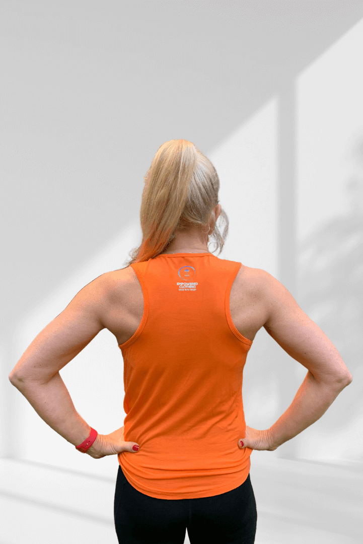 Create | Orange sleeveless activewear top for women
