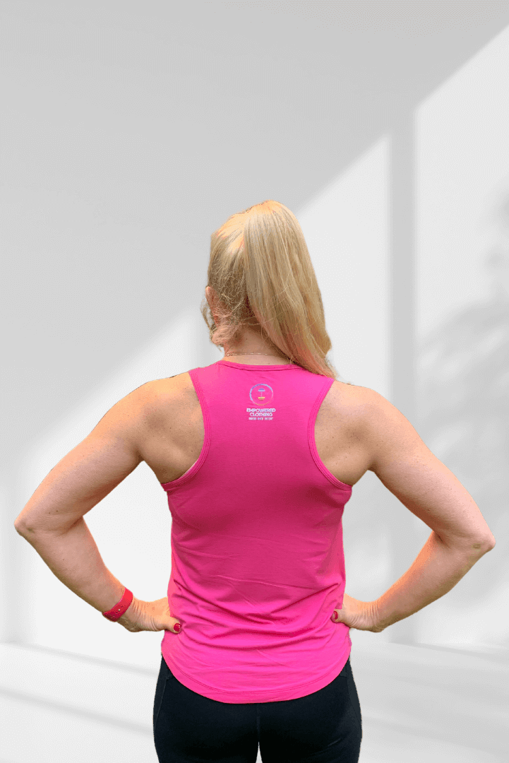 Love | Pink sleeveless activewear top