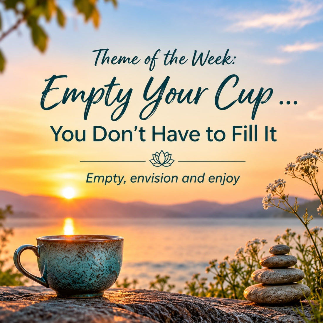 Empty Your Cup … You Don’t Have to Fill It