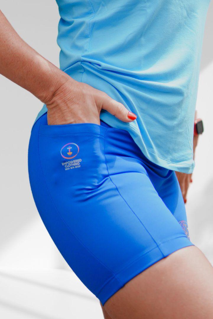 Creation Hot pants | Ocean Blue Activewear Shorts For Women