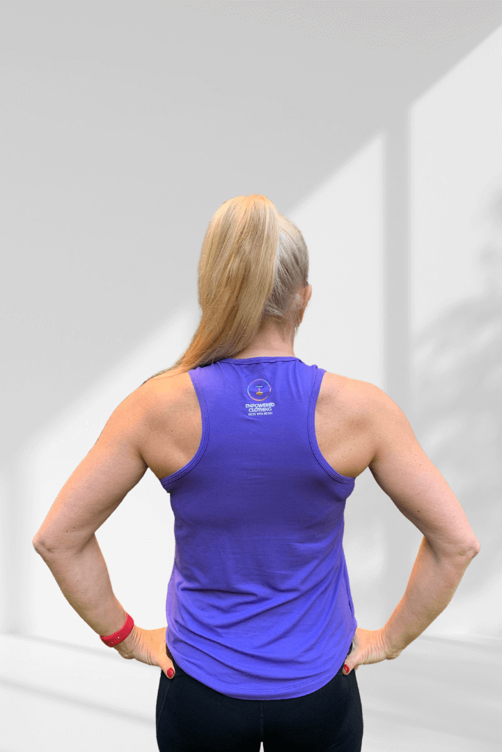 Connected | Purple sleeveless racerback activewear top